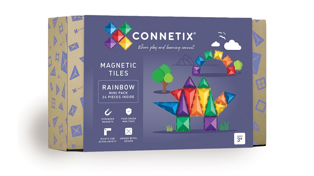 Connetix 24-elementowy tęczowy mini zestaw