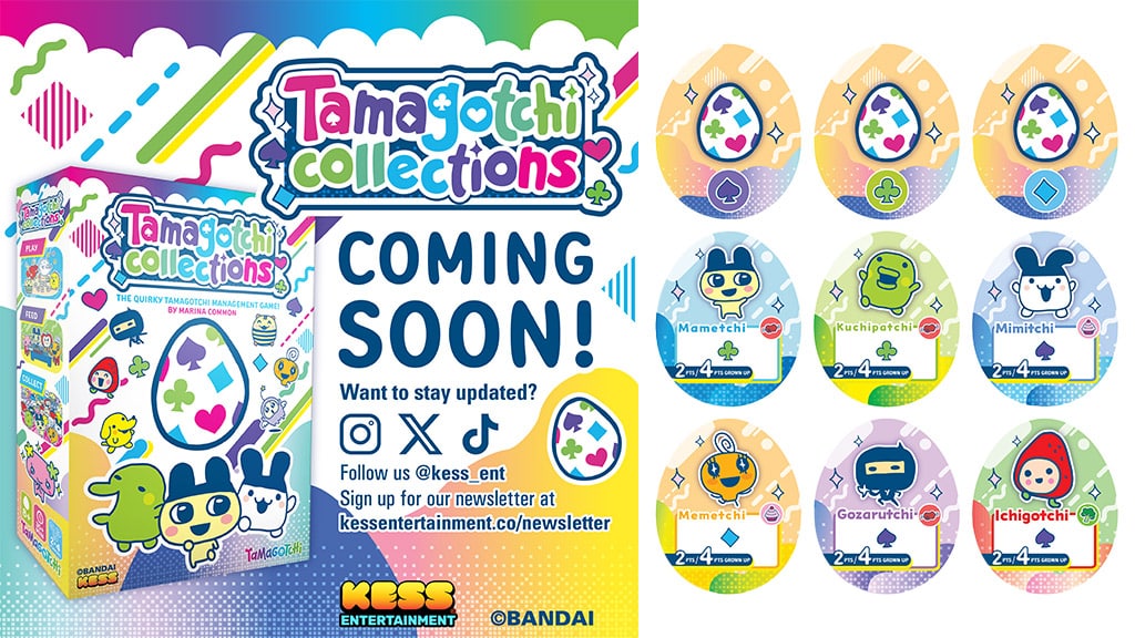 Dodaj unikalne postacie Tamagotchi do tej uroczej nowej gry planszowej