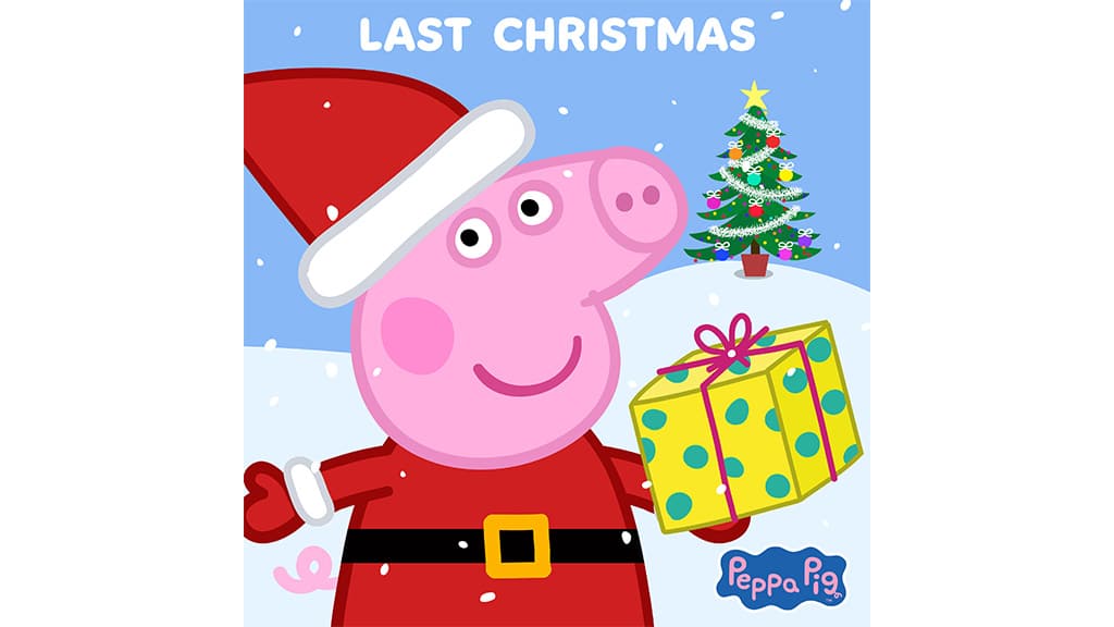 Peppa świnka chrumka świąteczne melodie na swoim nowym świątecznym albumie
