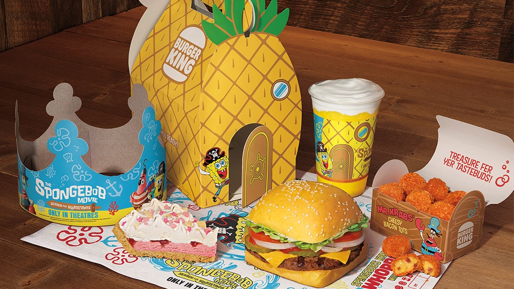 Nowe menu SpongeBoba w Burger Kingu jest zabawne i świeże.