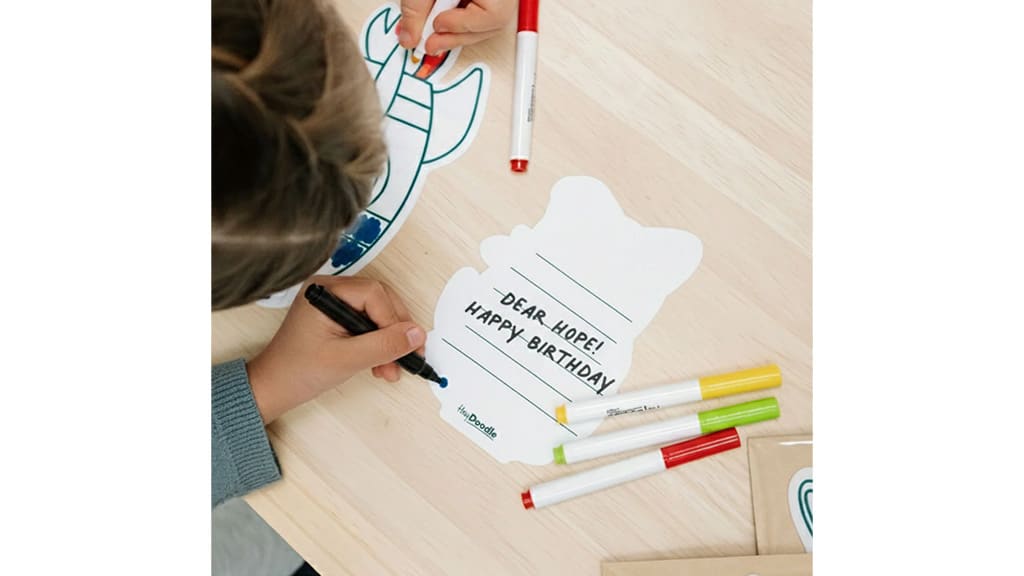 HeyDoodle kreatywne kolorowanki z kartkami okolicznościowymi