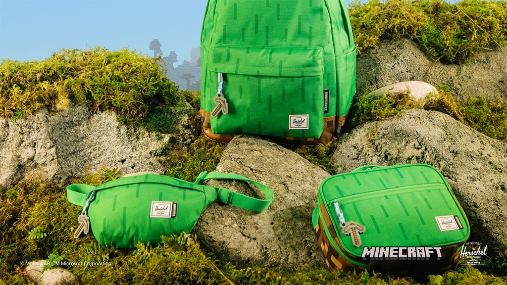 Ulepsz swój gamingowy sprzęt z kolekcją plecaków szkolnych Herschel Supply Minecraft!