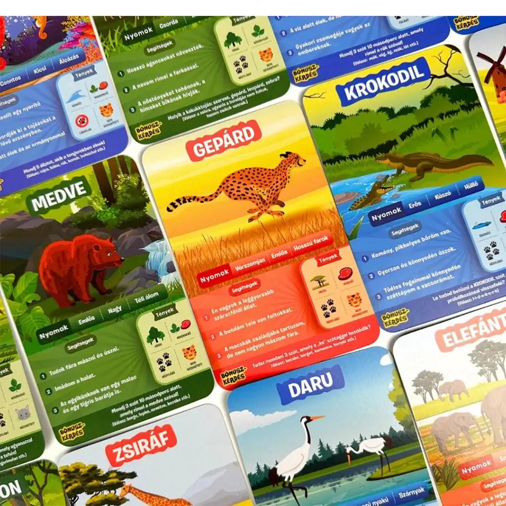 10 quiz – Zdumiewający świat zwierząt gra planszowa kép 2