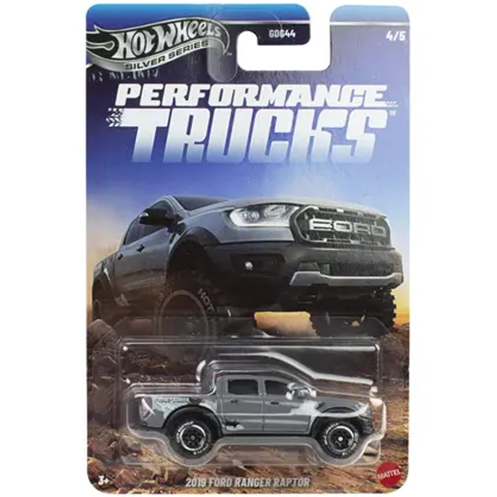 Hot Wheels Silver Series: 2019 Ford Ranger Raptor mały samochód 1/64 - Mattel kép 1