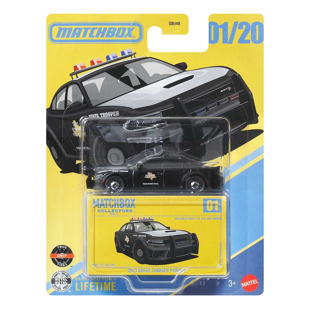 Matchbox Collectors: 2023 Dodge Charger Pursuit modelik samochodzik w pudełku 1/64 - Mattel kép 1