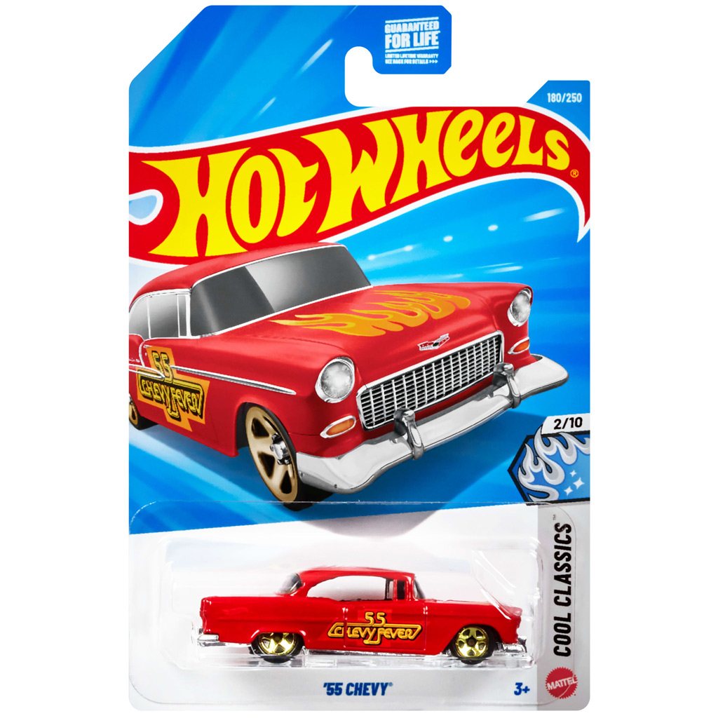 Hot Wheels: '55 Chevy samochód zabawkowy 1/64 - Mattel kép 1