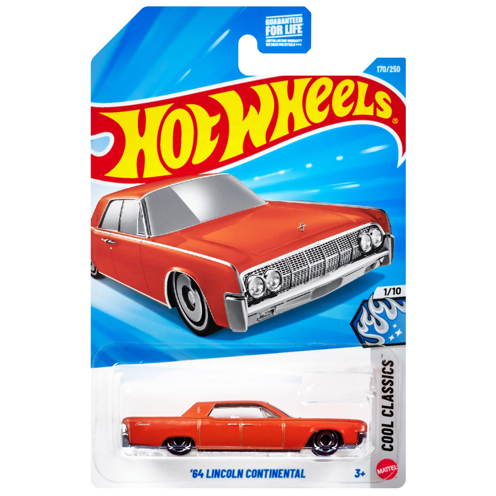 Hot Wheels: '64 Lincoln Continental pomarańczowy samochód 1/64 - Mattel kép 1