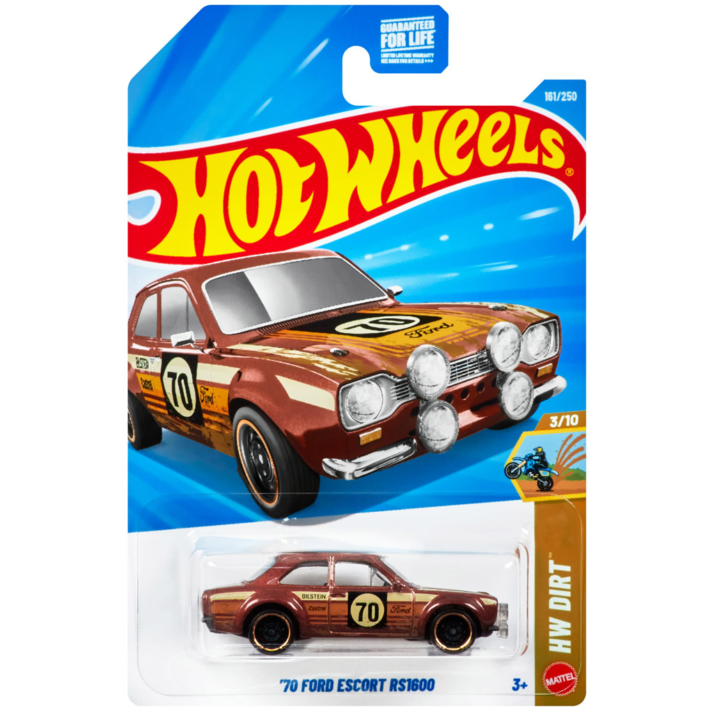 Hot Wheels: '70 Ford Escort RS 1600 samochód zabawkowy 1/64 - Mattel kép 1