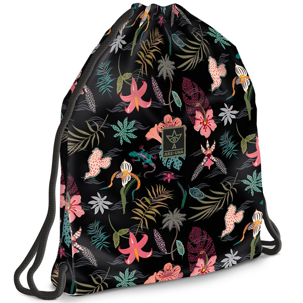 Ars Una: Tahiti kwiatowy worek sportowy dla nastolatek, worek na buty 37,5x46 cm kép 1