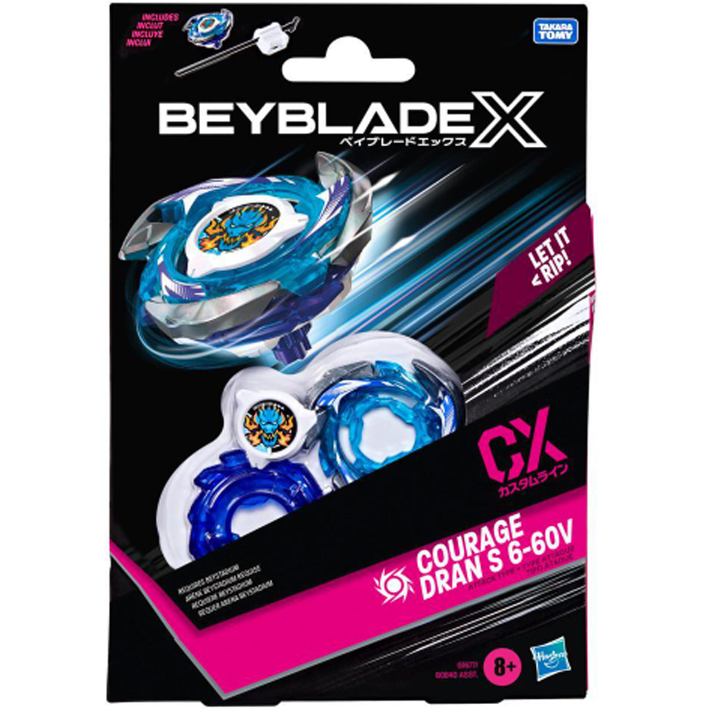 Beyblade X Zestaw Startowy: Courage Dran S 6-60V CX wirujący bączek zestaw dla początkujących - Hasbro kép 1