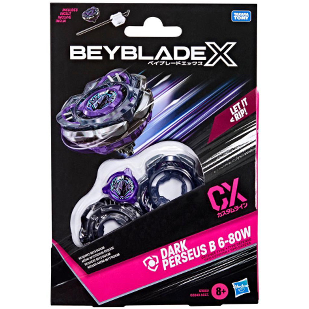 Beyblade X Zestaw Startowy: Dark Perseus B 6-80W CX wirujący bączek zestaw startowy - Hasbro kép 1