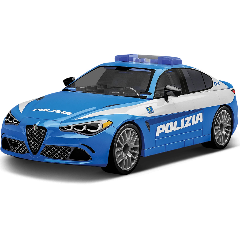 COBI: Alfa Romeo Giulia Quadrifoglio policyjny samochód do składania (24606) kép 3
