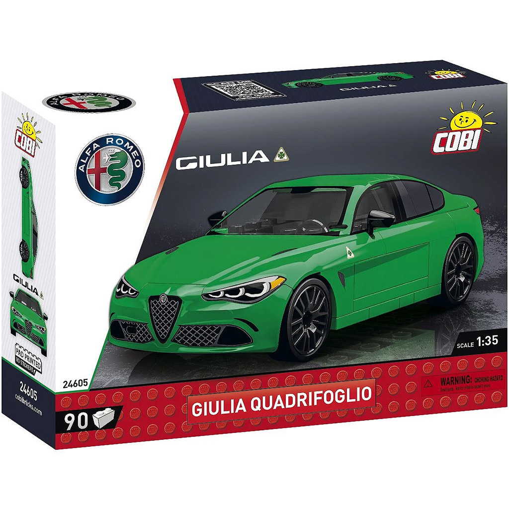 COBI: Alfa Romeo Giulia Quadrifoglio zielony zestaw klocków konstrukcyjnych (24605) kép 1