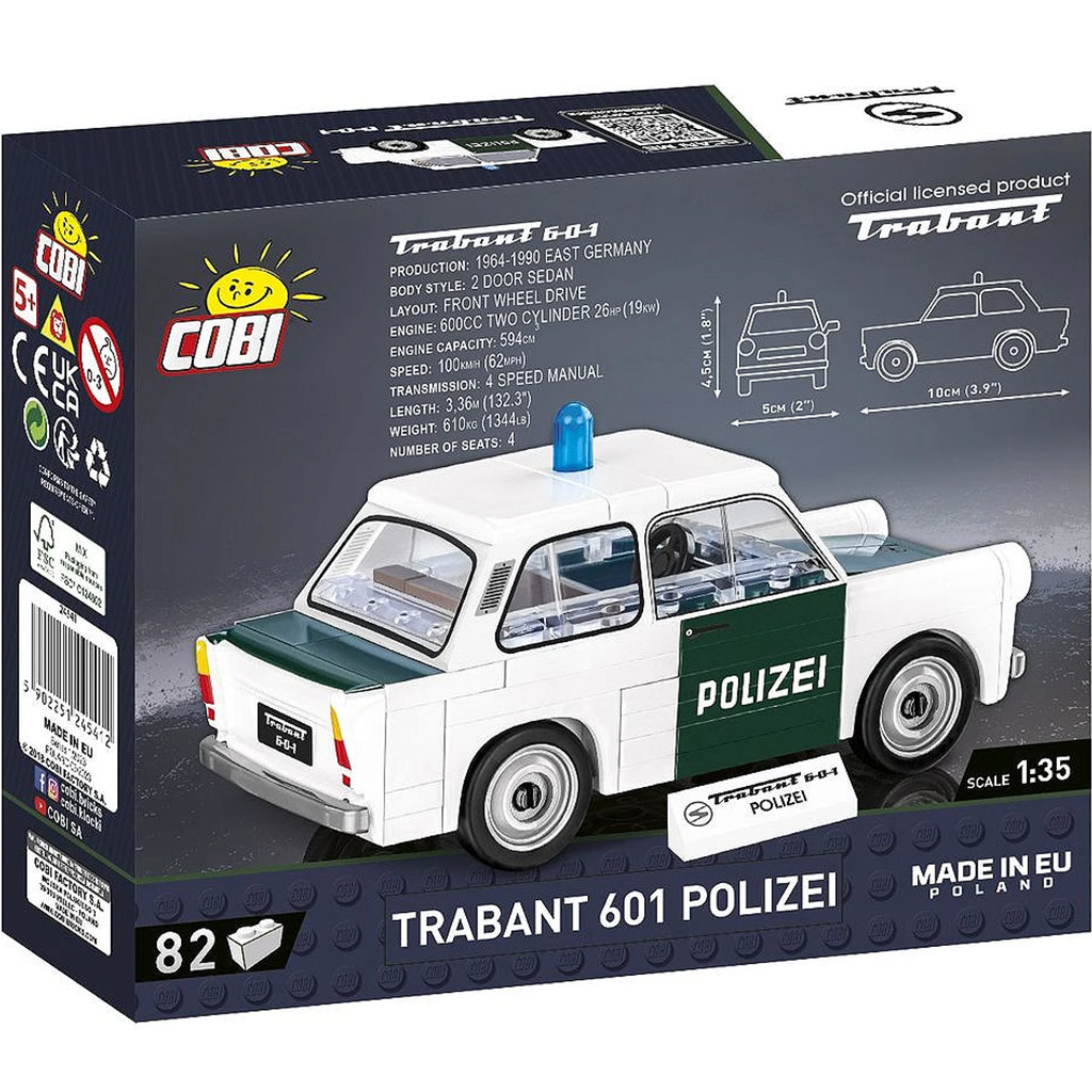 COBI: Samochód konstrukcyjny Trabant 601 Polizei (24541) kép 4