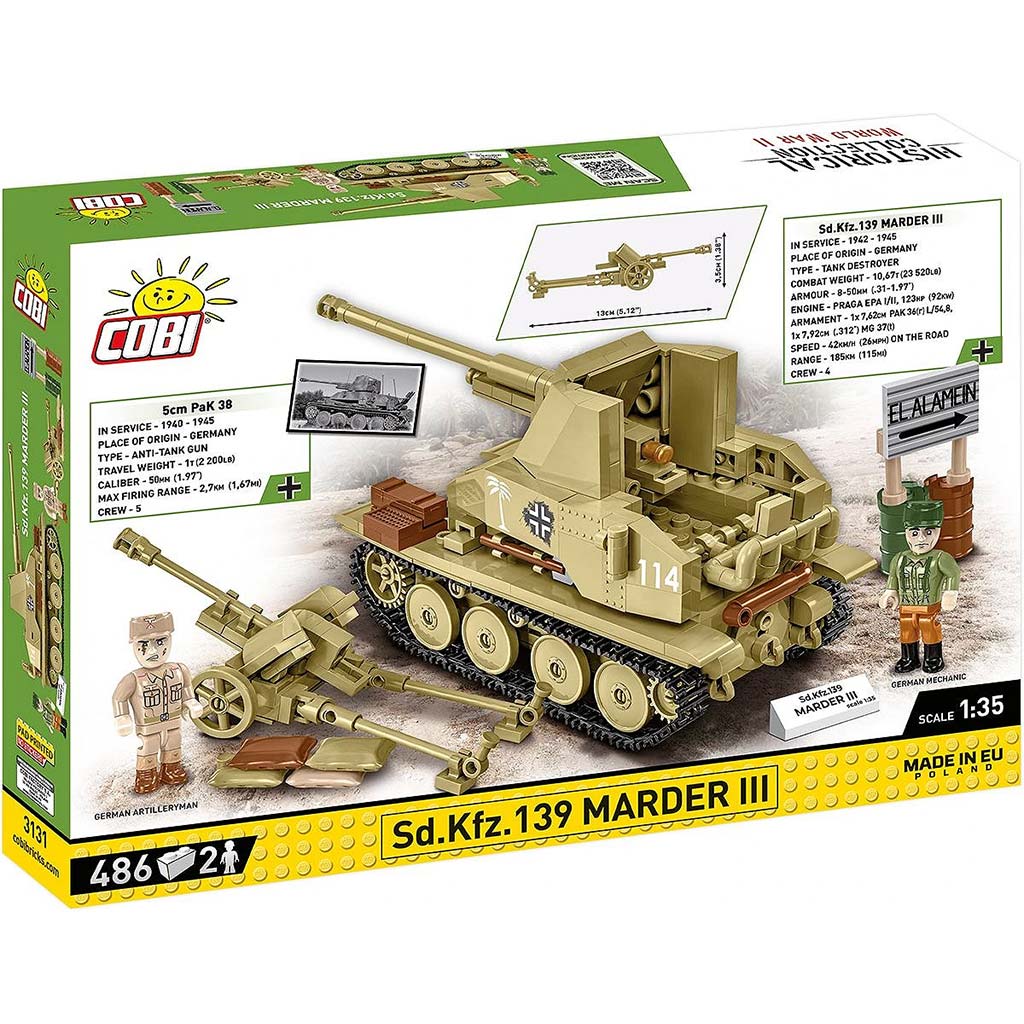 COBI: Sd.Kfz. 139 Marder III zestaw klocków (3131) kép 6
