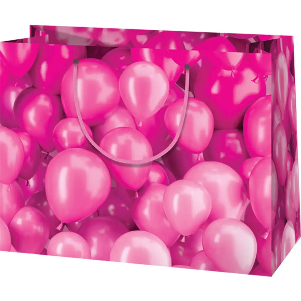 Cardex: Różowa torba prezentowa ze średnimi balonami 17x10x23 cm kép 1