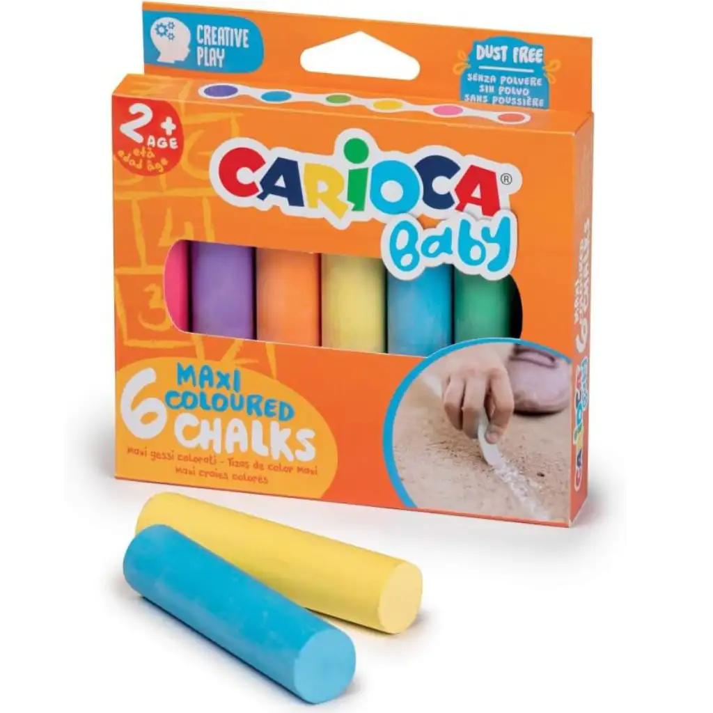 Carioca: Baby Maxi kolorowa kreda chodnikowa 6 sztuk kép 1