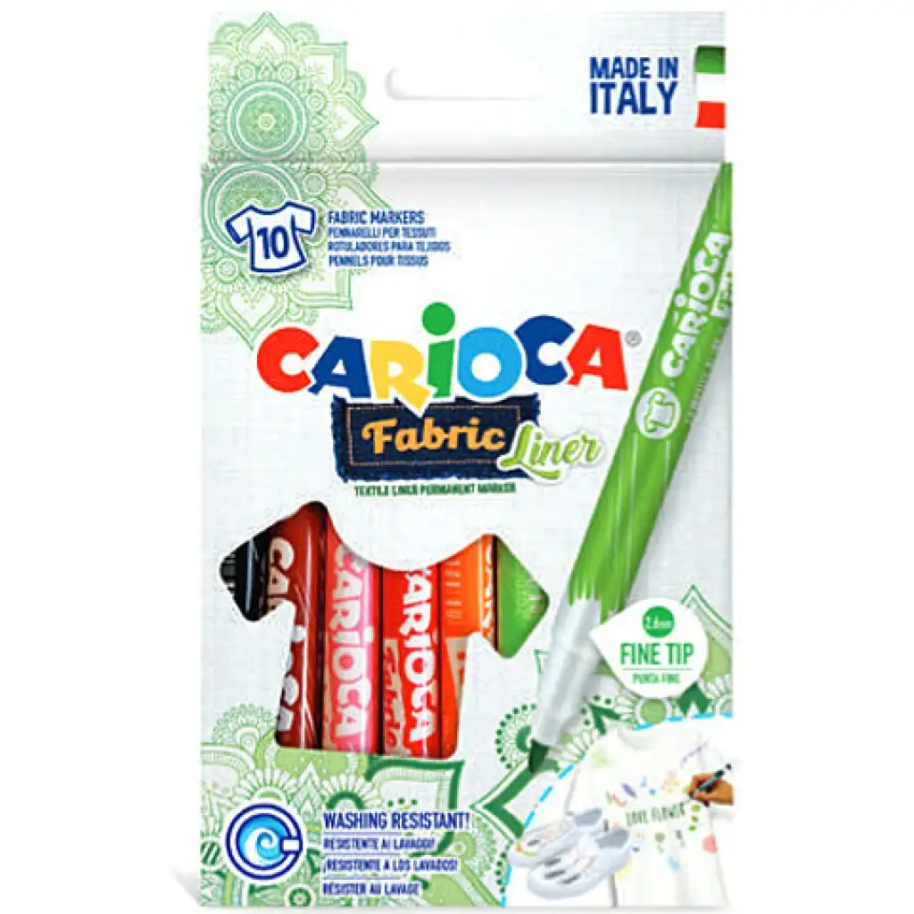 Carioca: Zestaw markerów do tkanin Fabric Liner, 10 sztuk kép 1