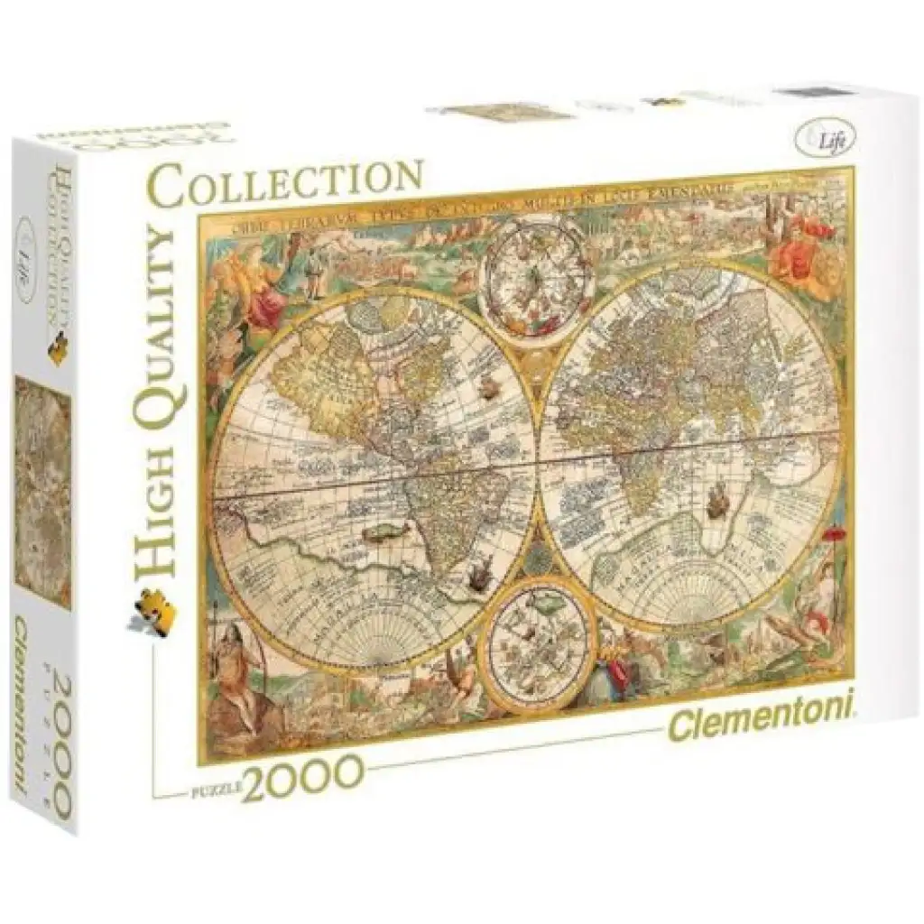 Clementoni: Antyczna mapa - puzzle 2000 elementów - High Quality Collection kép 1
