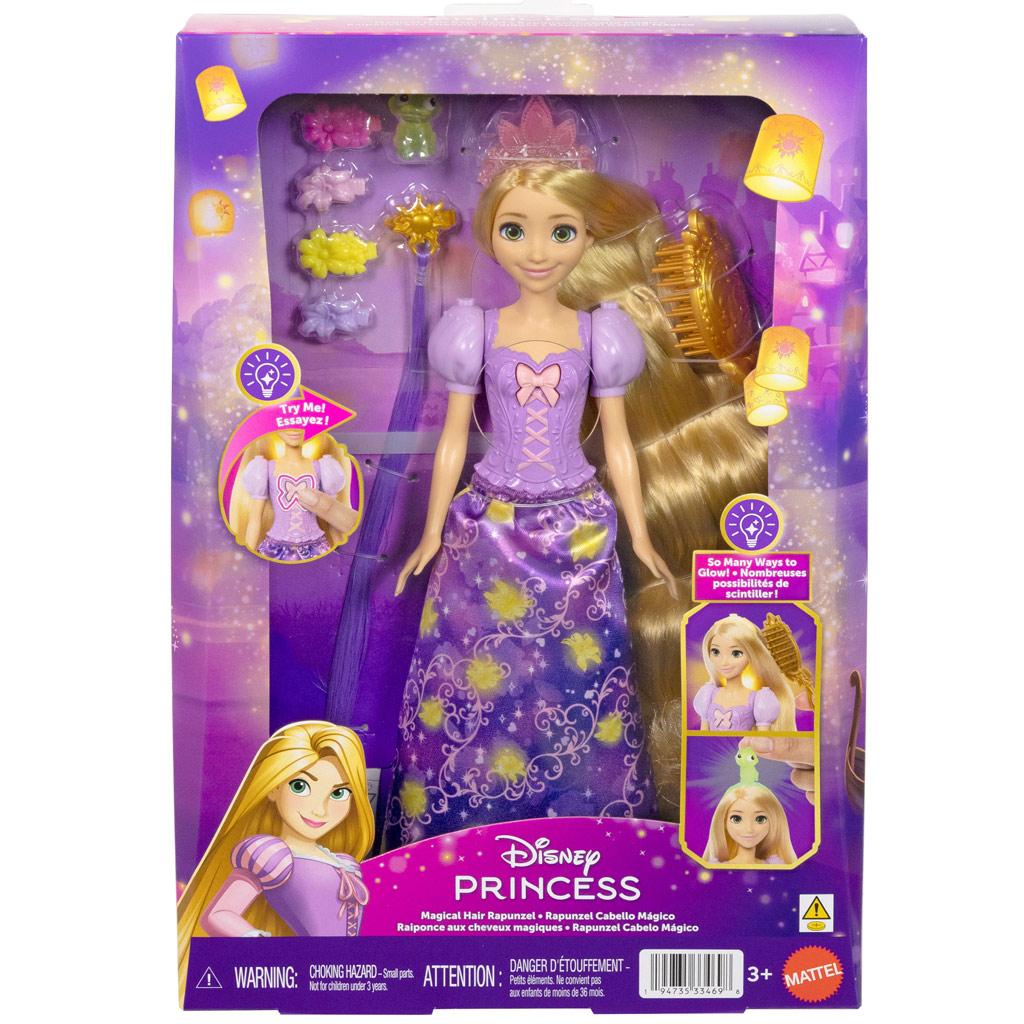 Disney Księżniczki Roszpunka - magiczna lalka z akcesoriami - Mattel kép 1