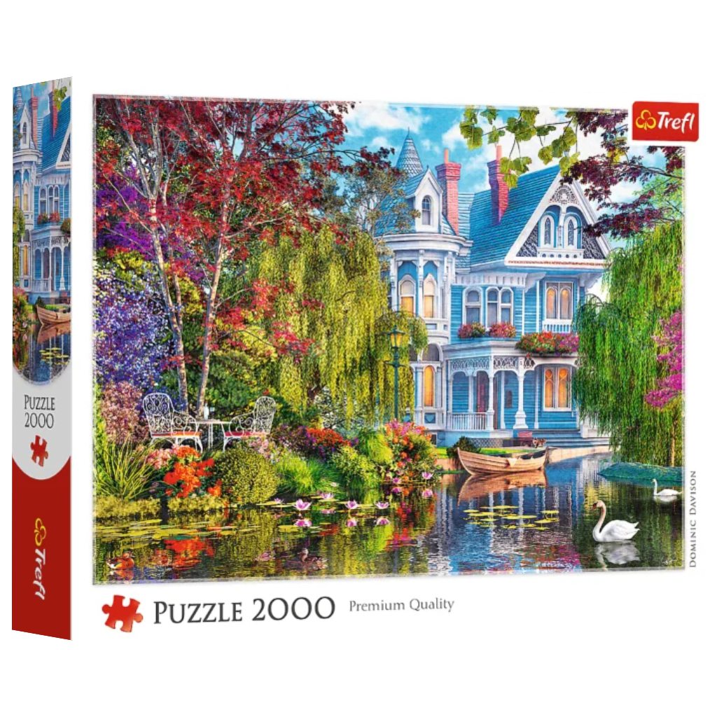Domek nad jeziorem — puzzle 2000 elementów, wysoka jakość — Trefl kép 1