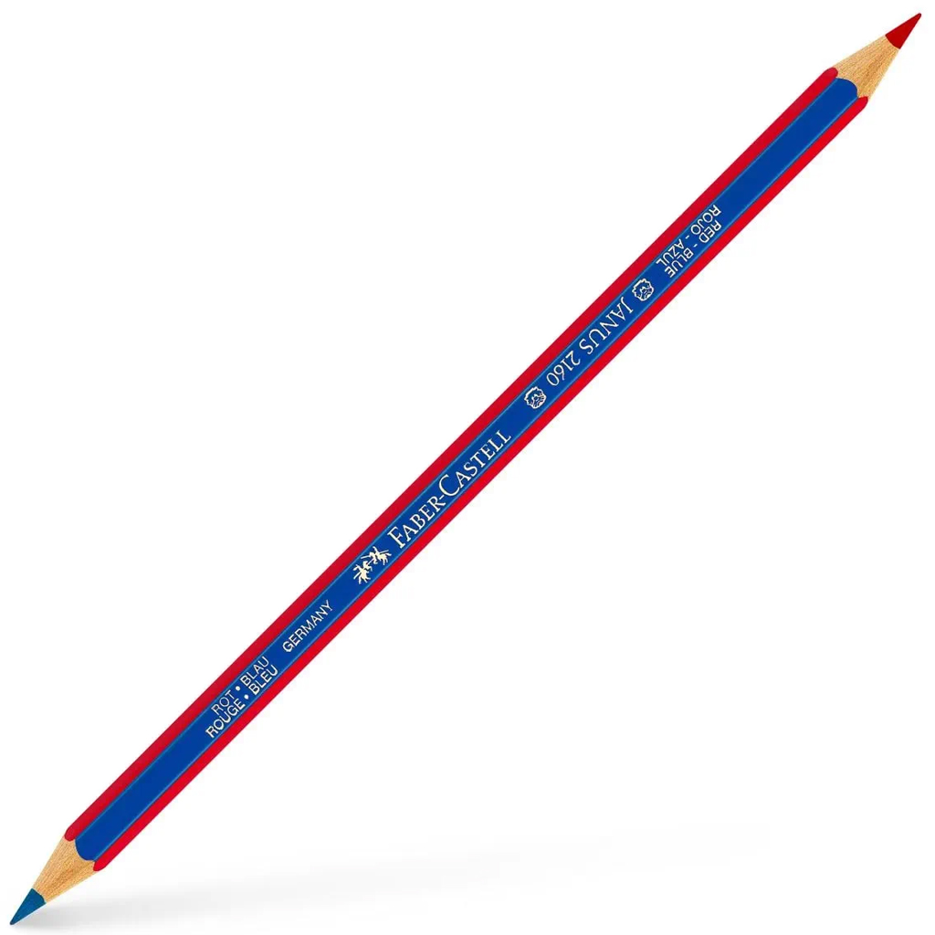 Faber-Castell: Cienki ołówek kopiowy czerwono-niebieski kép 1