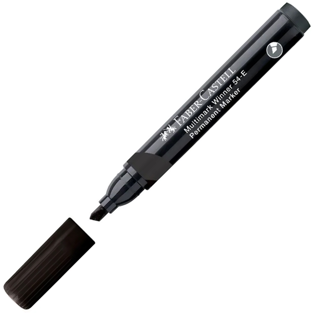 Faber-Castell: Czarny marker permanentny na bazie alkoholu z ściętą końcówką kép 1