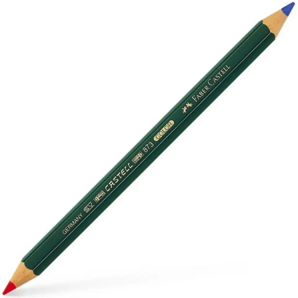 Faber-Castell: Gruby niebiesko-czerwony ołówek do oznaczania kép 1