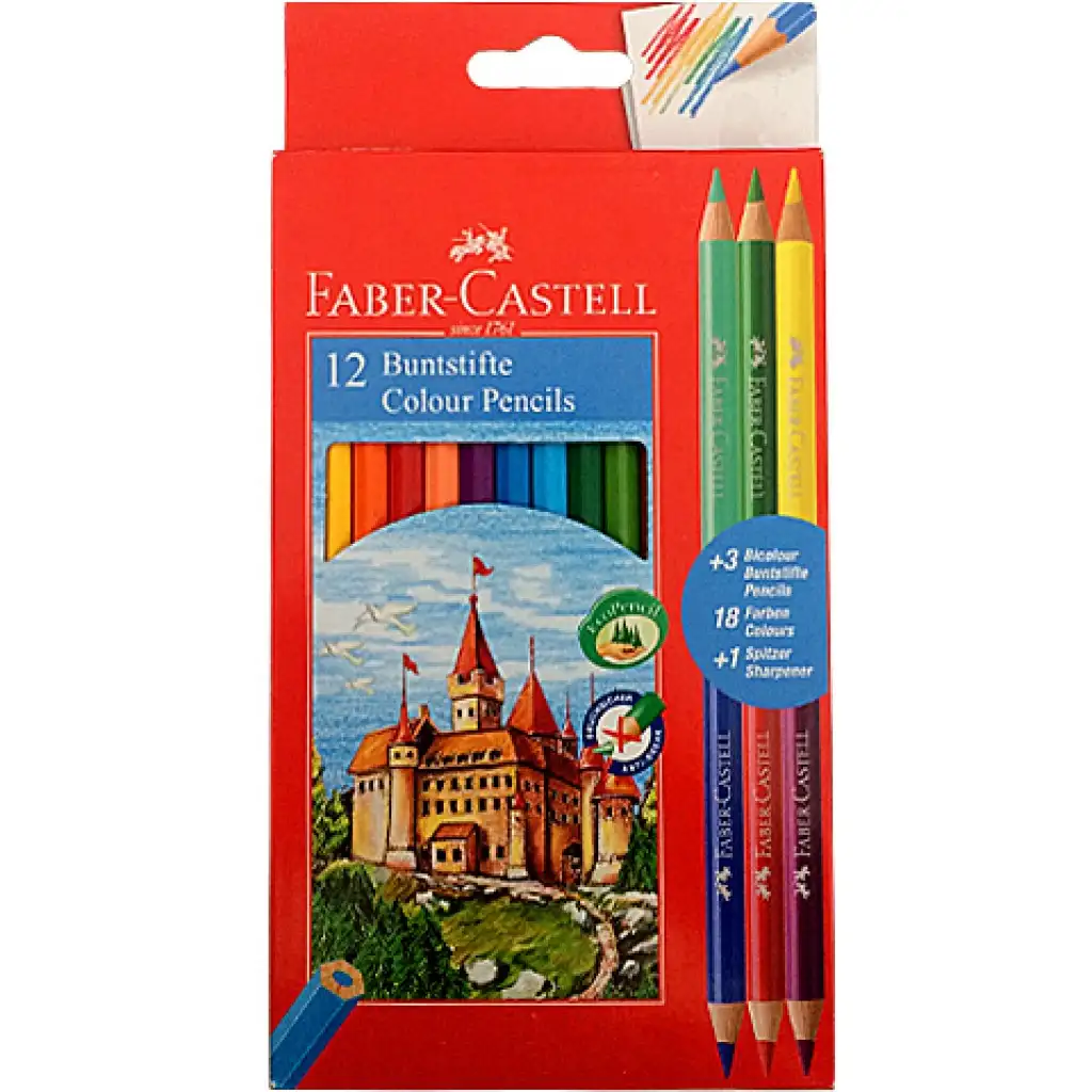 Faber-Castell: Kredki kolorowe 12 szt. + 3 szt. Bicolor kép 1