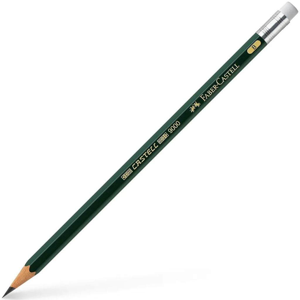 Faber-Castell: Ołówek grafitowy Castell 9000 z gumką B kép 1