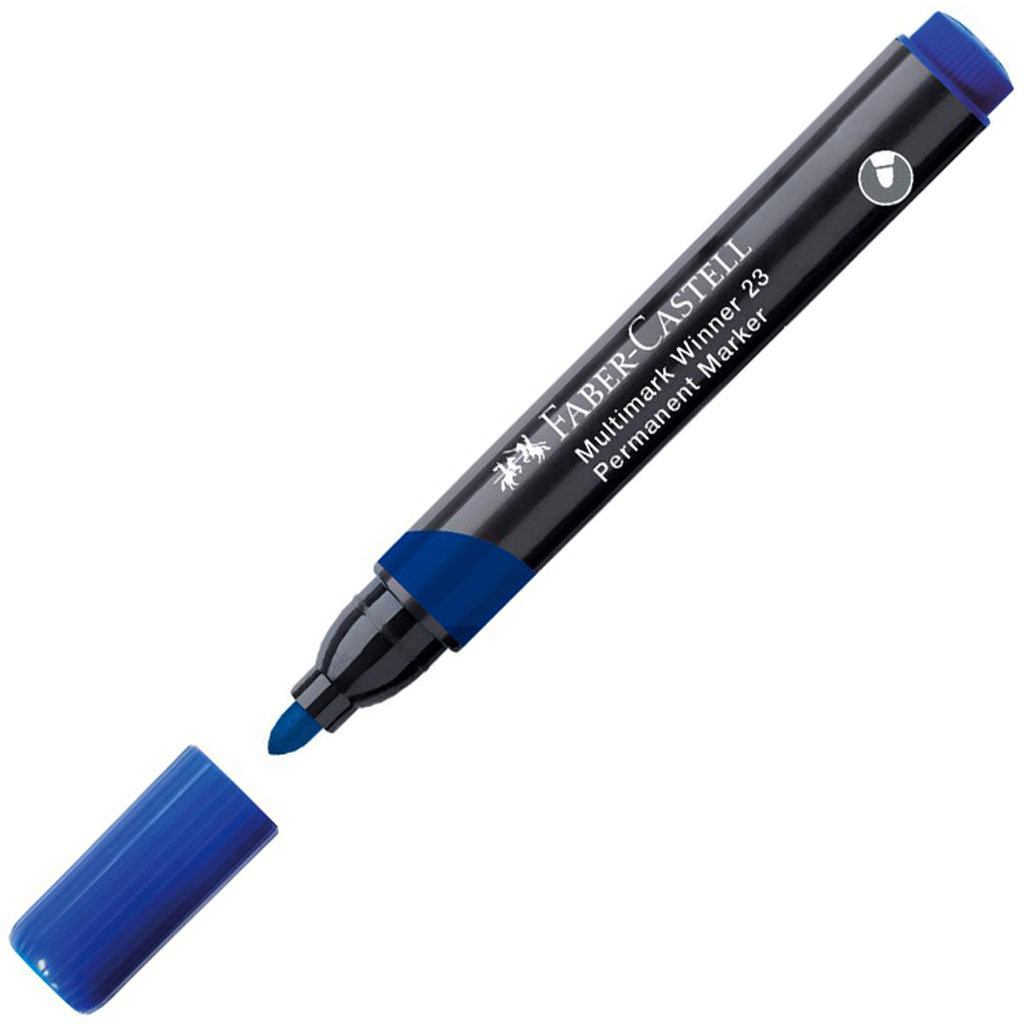 Faber-Castell: Permanentny marker niebieski na bazie alkoholu z zaokrągloną końcówką kép 1