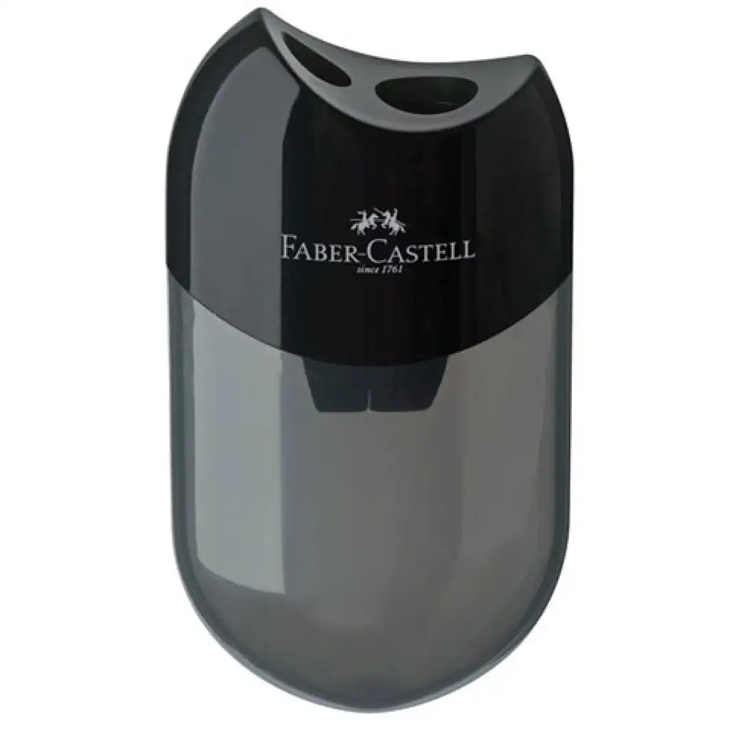 Faber-Castell: Podwójna trwała temperówka z tworzywa sztucznego, czarna kép 1