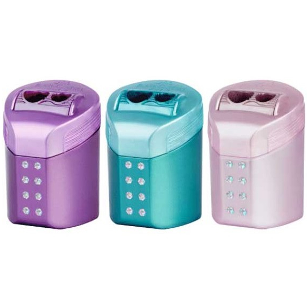 Faber-Castell: RollOn Sparkle temperówka z pojemnikiem, podwójna, w różnych kolorach, 1 szt. kép 1