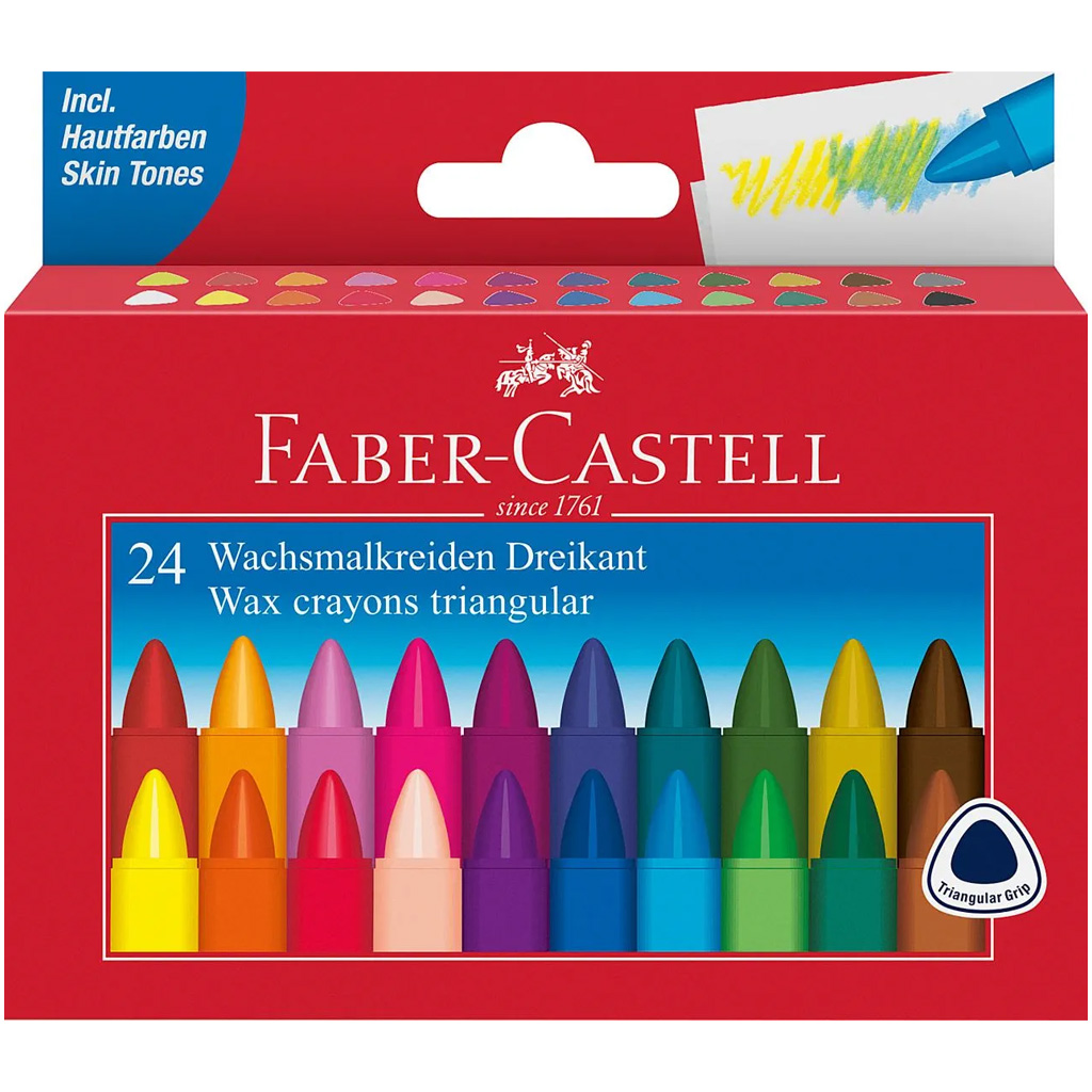 Faber-Castell: Trójkątne Jumbo kredki woskowe, zestaw 24 sztuki kép 1