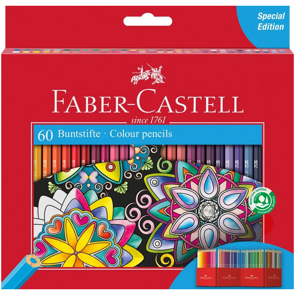 Faber-Castell: Zestaw 60 kolorowych kredek kép 1