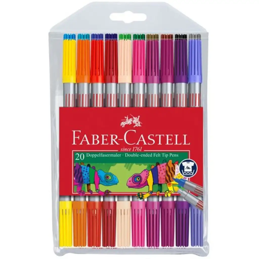 Faber-Castell: Zestaw flamastrów dwustronnych 20 sztuk kép 1