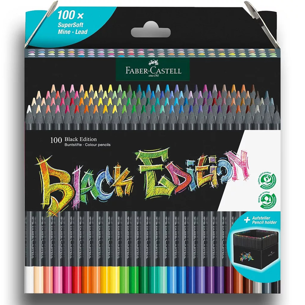 Faber-Castell: Zestaw kolorowych kredek Black Edition, 100 sztuk kép 1