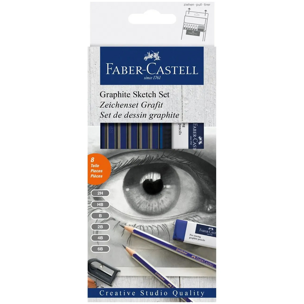 Faber-Castell: Zestaw ołówków szkicowych grafitowych, 8 sztuk kép 1