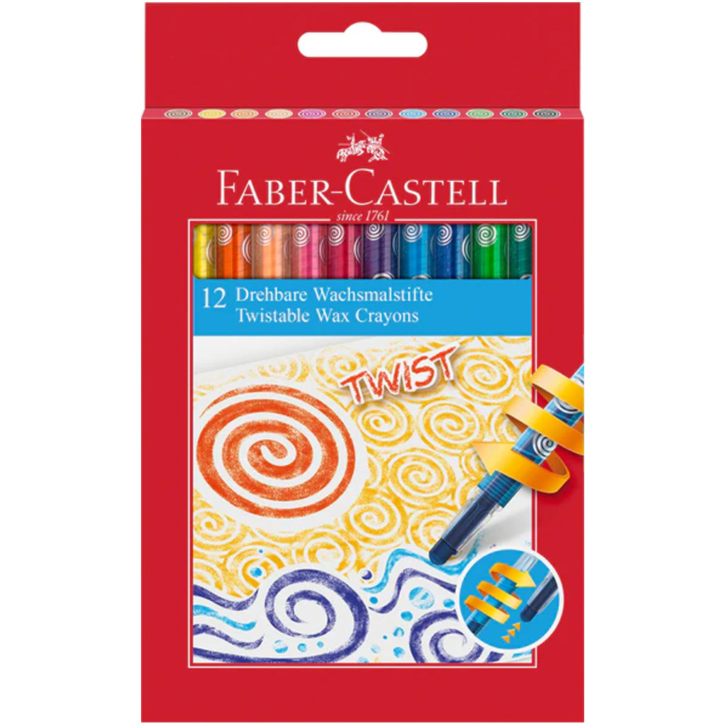 Faber-Castell: Zestaw świecowych kredek obrotowych, 12 sztuk kép 1