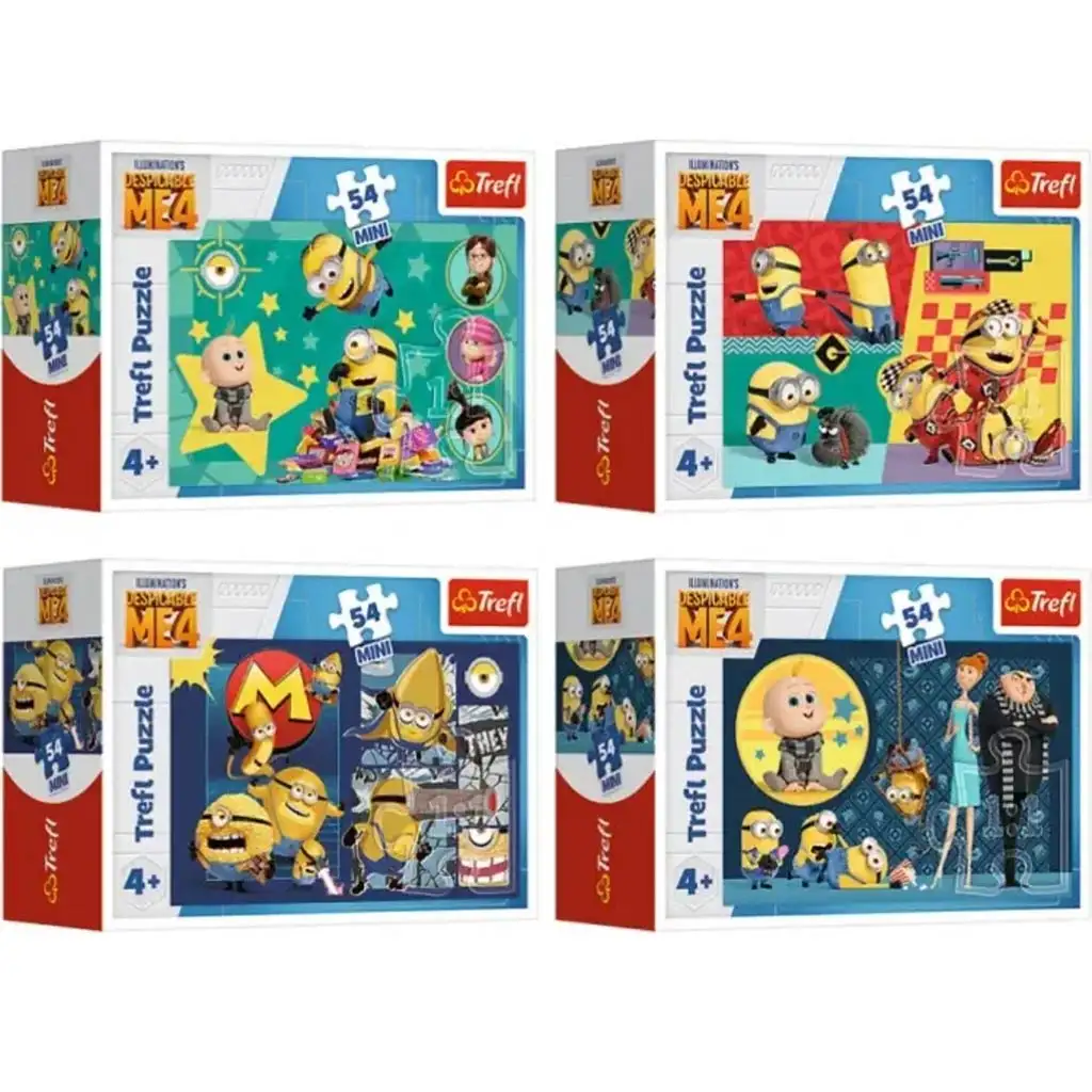 Gru 4: Śmieszne Minionki 54-elementowe mini puzzle w różnych wersjach - Trefl kép 1