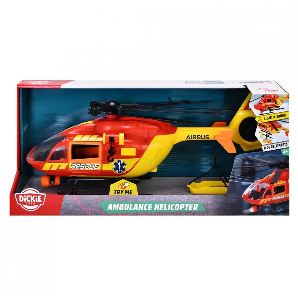 Helikopter ratunkowy ze światłem i dźwiękiem 36cm - Dickie Toys kép 1
