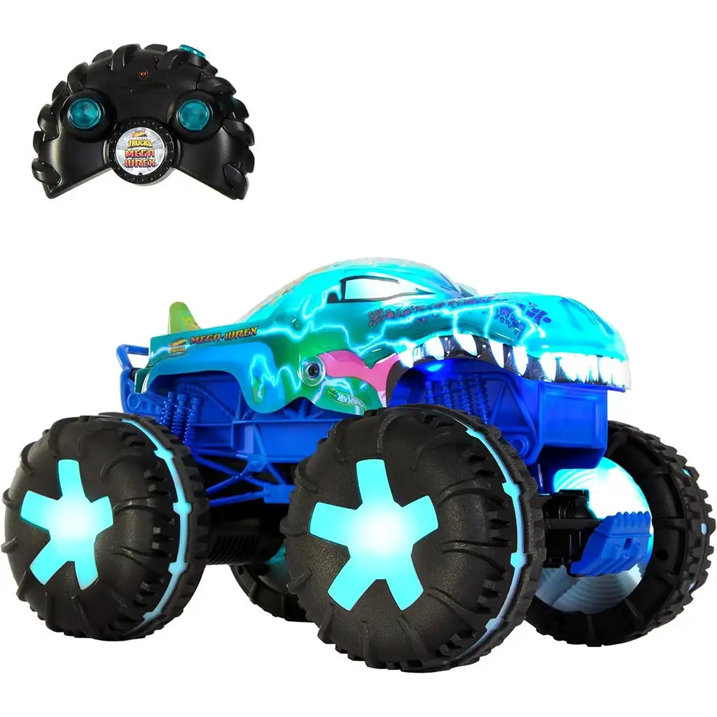 Hot Wheels Monster Trucks: Zdalnie sterowany interaktywny Mega Wrex monster truck - Mattel kép 2