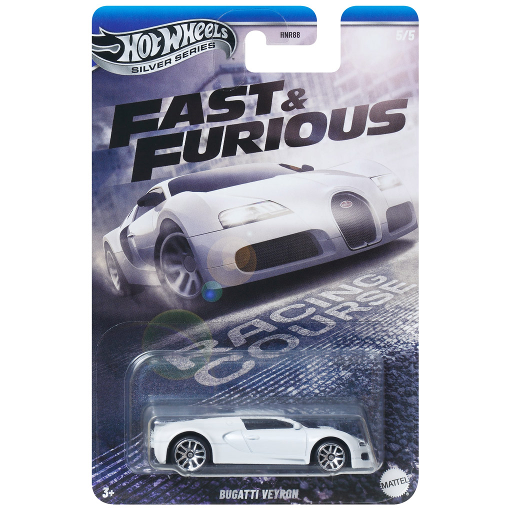 Hot Wheels: Szybcy i wściekli Bugatti Veyron biały samochodzik 1/64 - Mattel kép 1