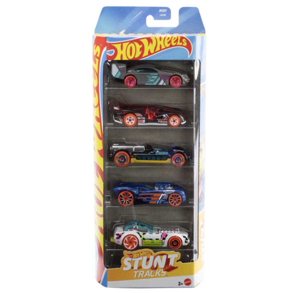 Hot Wheels: Zestaw 5 samochodzików Stunt Tracks - Mattel kép 1