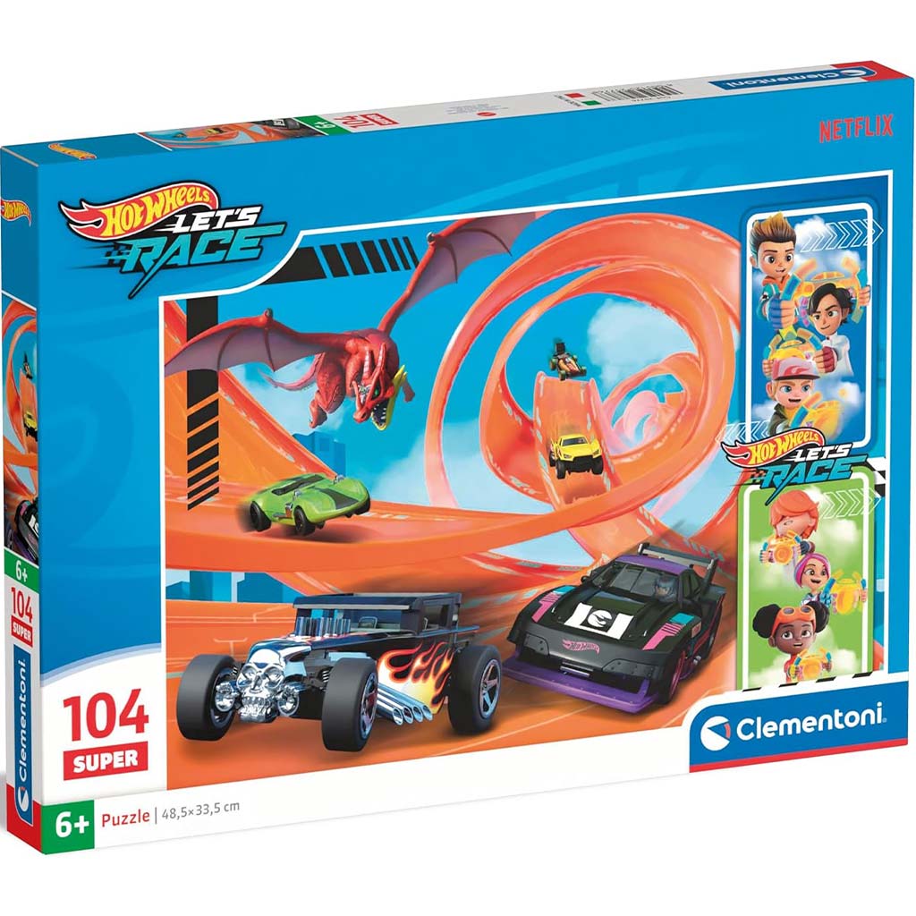 Hot Wheels super puzzle 104 elementów - Clementoni kép 1