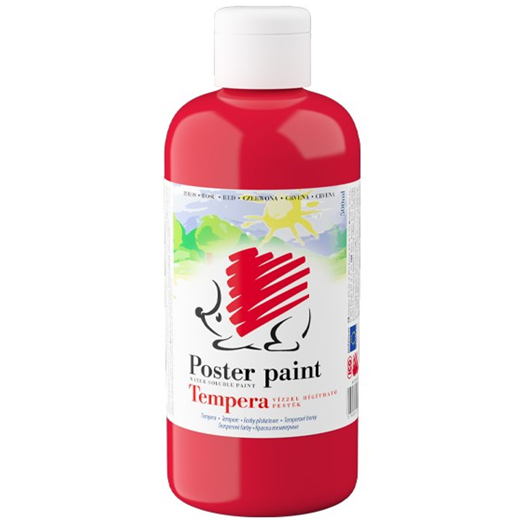 ICO: Farba temperowa jeżyk w kolorze czerwonym, 500 ml kép 1