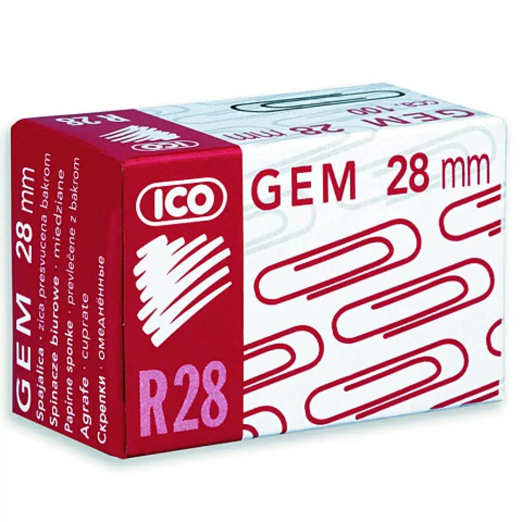 ICO: Spinacz biurowy R28 28mm 100 sztuk kép 1