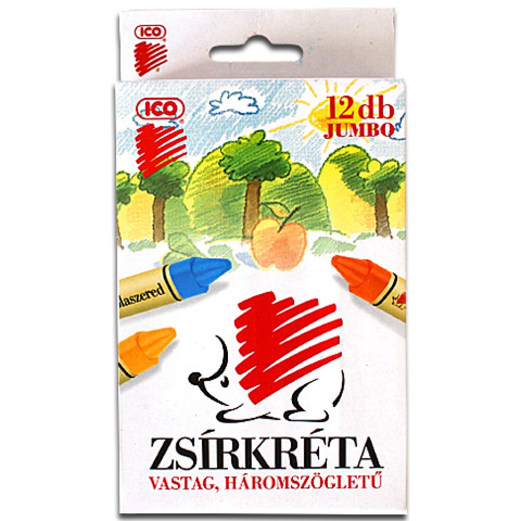 ICO: Zestaw trójkątnych kredek woskowych Jumbo Süni, 12 sztuk kép 1