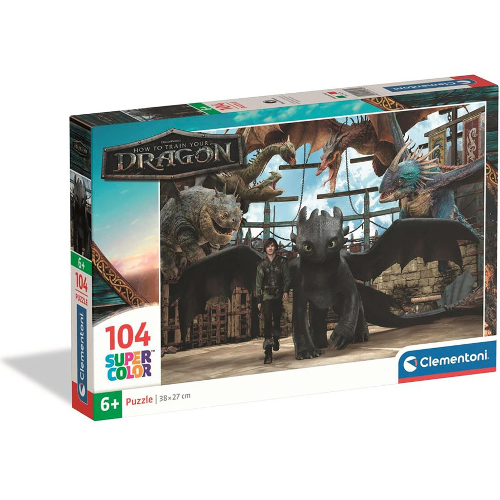 Jak wytresować smoka 104-elementowe Super Color Puzzle - Clementoni kép 1