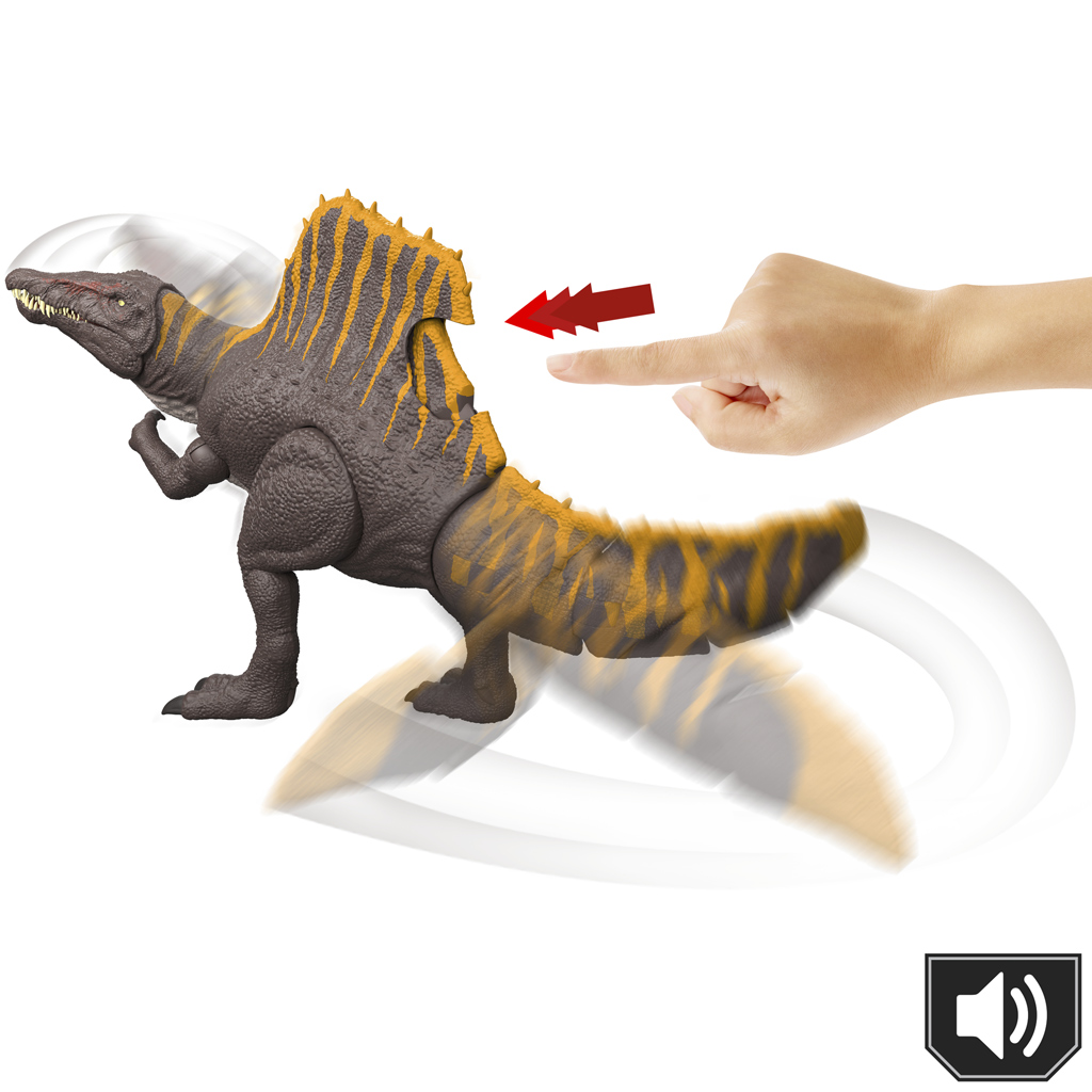 Jurassic World: Odrodzenie Kolosalna figurka dinozaura Tail Thrasher Spinosaurus – Mattel kép 2